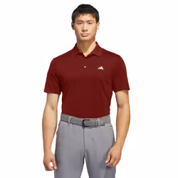 adidas Golf 2024 Performance Left Chest Logo Stretch Polo Shirt - XL, Core Burgundy Sport