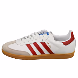 adidas Samba Og Mens Casual Trainers in White Burgundy - 8.5