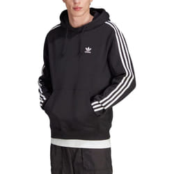 ADIDAS Originals 3-Stripes Mens Pullover Hoodie Sweatshirt - Black, S