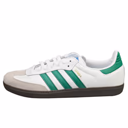 adidas Samba Og Mens Casual Trainers in White Green - 3.5 UK