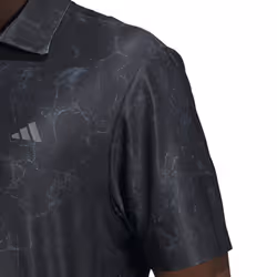adidas Golf Mens Ultimate365 Sun Energy Stretch Print Polo Shirt - M, Black