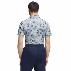 adidas Golf Burst Lightweight Recycled Stretch Jacquard Polo Shirt - M, Semi Flash Aqua