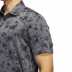 adidas Golf Burst Lightweight Recycled Stretch Jacquard Polo Shirt - L, Black