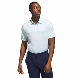 adidas Golf Burst Lightweight Recycled Stretch Jacquard Polo Shirt - L, Lucky Lemon