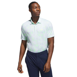 adidas Golf Burst Lightweight Recycled Stretch Jacquard Polo Shirt - L, Lucky Lemon
