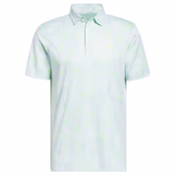 adidas Golf Burst Lightweight Recycled Stretch Jacquard Polo Shirt - L, Lucky Lemon