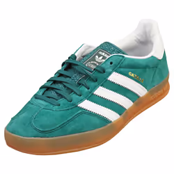 adidas Gazelle Indoor Mens Fashion Trainers in Green White - 4.5