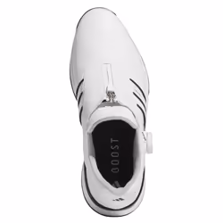 adidas Golf Mens 2024 Tour 360 Boa Fastening Premium Golf Shoes - UK 10, White/White/Black
