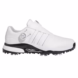 adidas Golf Mens Tour 360 Boa Fastening Premium Golf Shoes - UK 8.5, White/White/Black