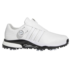 adidas Golf Mens Tour 360 Boa Fastening Premium Golf Shoes - UK 8.5, White/White/Black