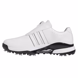 adidas Golf Mens Tour 360 Boa Fastening Premium Golf Shoes - UK 8.5, White/White/Black