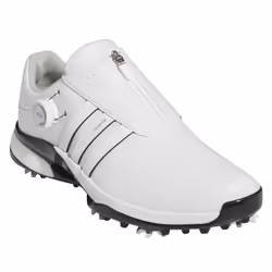 adidas Golf Mens Tour 360 Boa Fastening Premium Golf Shoes - UK 8.5, White/White/Black