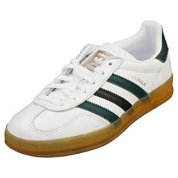 adidas Gazelle Indoor Womens Casual Trainers in White Green - 4.5