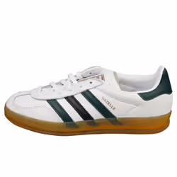 adidas Gazelle Indoor Womens Casual Trainers in White Green - 4.5