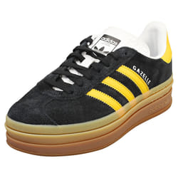 adidas Gazelle Bold W Womens Fashion Trainers in Black Gold - 4.5