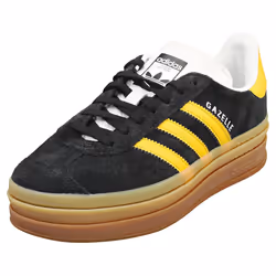 adidas Gazelle Bold W Womens Fashion Trainers in Black Gold - 5