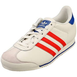 adidas K 74 Mens Fashion Trainers in White Red - 5 UK