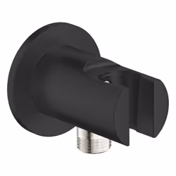 Vitalio Universal Wall Union with Shower Outlet Elbow 1/2 Inch and Wall Holder Male Thread for Hand Showers, Matt Black, 2696 ...