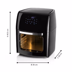 Gourmetmaxx 11216 fryer Single 12 L Stand-alone 1800 W Hot air fryer Black