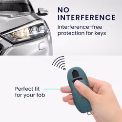 Key Cover Compatible with Porsche 3 Button Car Key (only Keyless) - Soft Silicone Car Key Fob Holder Protector Case - Arctic Night