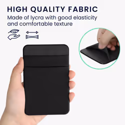 Elastane Sleeve Compatible with SanDisk Portable SSD, Samsung T7, Crucial X8, HDD Case - Stretchy Holder for External SSD - 13x8.3cm (5.1x3.3) - Black