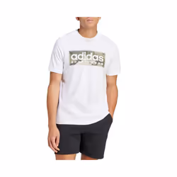 ADIDAS IN6473 Mens T-Shirt Camo Linear Graphic White - L