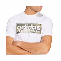 ADIDAS IN6473 Mens T-Shirt Camo Linear Graphic White - L
