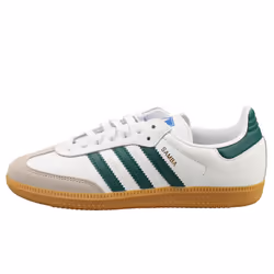 adidas Samba Og Womens Fashion Trainers in White Green - 3.5 UK