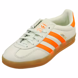 adidas Gazelle Indoor Womens Fashion Trainers in Linen Green Orange - 8.5 UK