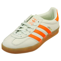 adidas Gazelle Indoor Womens Fashion Trainers in Linen Green Orange - 4