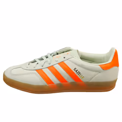 adidas Gazelle Indoor Womens Fashion Trainers in Linen Green Orange - 5