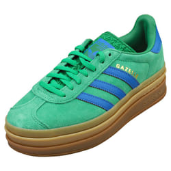 adidas Gazelle Bold Womens Fashion Trainers in Green Blue - 3.5