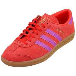 adidas Hamburg Womens Fashion Trainers in Red Purple - 4
