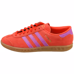 adidas Hamburg Womens Fashion Trainers in Red Purple - 5