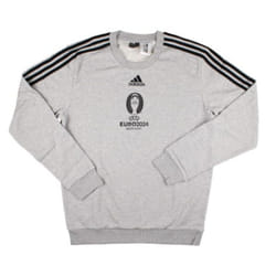 adidas Euro 2024 Official Emblem Crew Sweat (Grey) - XL