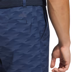adidas Golf Mens 2025 Ultimate365 Water Repellent Lightweight Printed Shorts - 30" Waist, Collegiate Navy