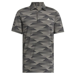 adidas Golf Mens 2025 Ultimate365 Speed Stripe Sustainable Stretch Polo Shirt - M, Black/Putty Beige