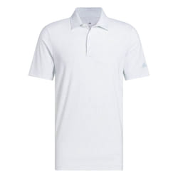 adidas Golf Mens 2025 Ultimate365 Mini Bunker Sustainable Regular Fit Polo Shirt - L, White/Wonder Blue