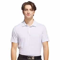 adidas Golf Mens 2025 Ultimate365 Mini Bunker Sustainable Regular Fit Polo Shirt - XL, White/Wonder Blue