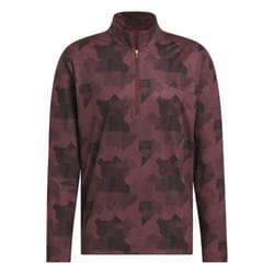 adidas Golf Mens 2025 GO-TO Printed Stretch Sustainable 1/4 Zip Sweater - L, Aurora Ruby