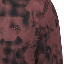 adidas Golf Mens 2025 GO-TO Printed Stretch Sustainable 1/4 Zip Sweater - L, Aurora Ruby