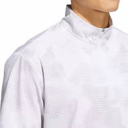adidas Golf Mens 2025 GO-TO Water Repellent Short Sleeve 1/2 Zip Sweater - L, White
