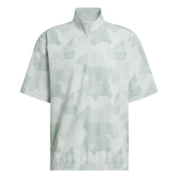 adidas Golf Mens 2025 GO-TO Water Repellent Short Sleeve 1/2 Zip Sweater - L, Wonder Silver