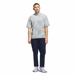 adidas Golf Mens 2025 GO-TO Water Repellent Short Sleeve 1/2 Zip Sweater - M, Wonder Silver
