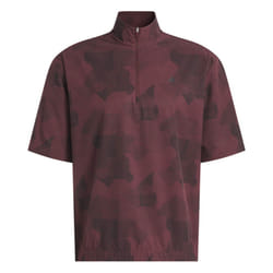 adidas Golf Mens 2025 GO-TO Water Repellent Short Sleeve 1/2 Zip Sweater - L, Aurora Ruby