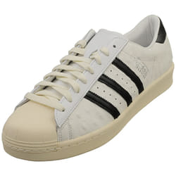 adidas Superstar Vintage Womens Classic Trainers in White Black - 7.5