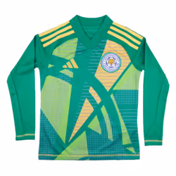 2024-2025 Leicester City Home Goalkeeper Shirt (Green) - Kids - XLB