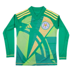 2024-2025 Leicester City Home Goalkeeper Shirt (Green) - Kids - XLB