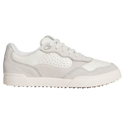 adidas Golf Mens 2025 RETROCROSS 25 Leather Perforated Spikeless Golf Shoes - UK 7, Grey/Off White/Silver