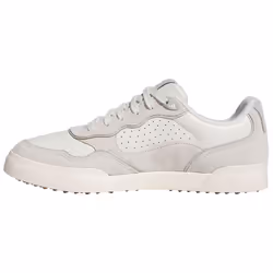 adidas Golf Mens 2025 RETROCROSS 25 Leather Perforated Spikeless Golf Shoes - UK 7, Grey/Off White/Silver